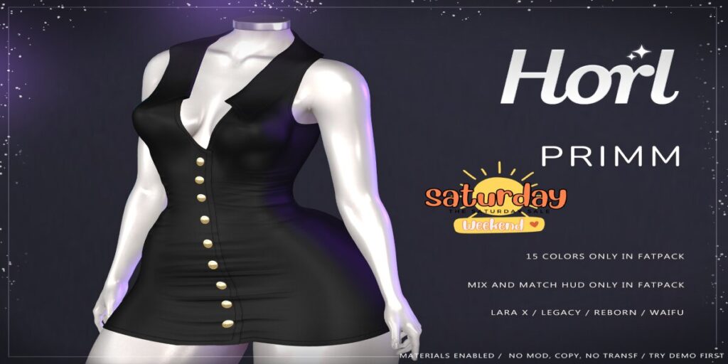 Primm Outfit - Legacy/MaitreyaX/Reborn/+mods	<a href="http://maps.secondlife.com/secondlife/Spiced%20Romance/70/159/3511" target="_blank">Teleport</a>