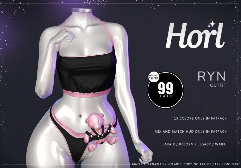 Ryn Outfit - Legacy/MaitreyaX/Reborn/+mods	<a href="http://maps.secondlife.com/secondlife/Spiced%20Romance/70/159/3511" target="_blank">Teleport</a>