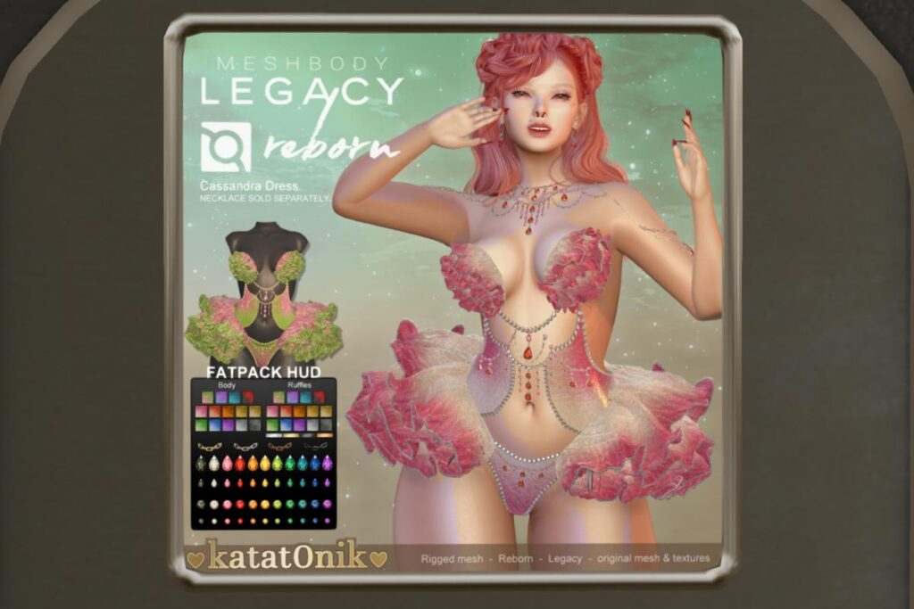 Cassandra Dress - Legacy/Reborn, L$488 each/L$1988 FP