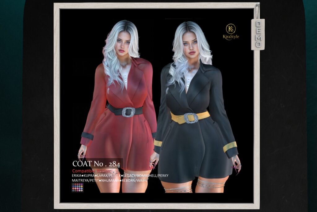 Coat No. 284 - Erika/Inithium/Legacy/Maitreya/Nhumana/Reborn/+mods, L$299