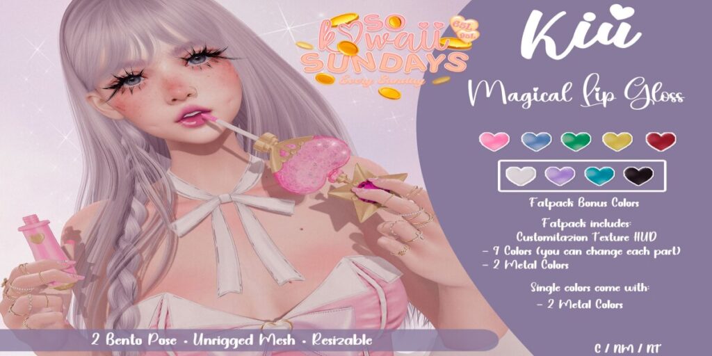 Magical Lip Gloss Holdable	<a href="http://maps.secondlife.com/secondlife/Berwick%20Land/47/97/988" target="_blank">Teleport</a>