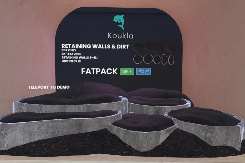 Retaining Walls &amp; Dirt, L$360