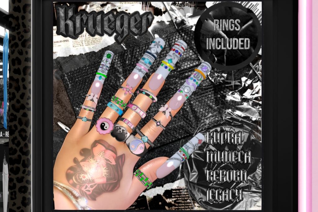 Dangled Nails &amp; Rings Set - Inithium/Legacy/Reborn/Yentements, L$500