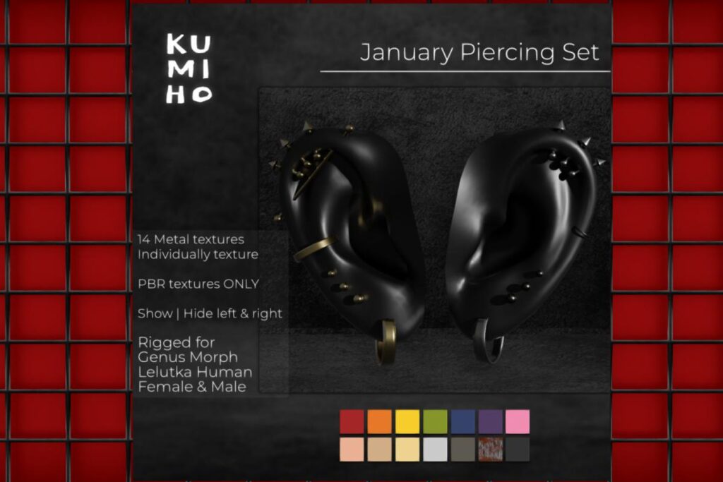 January Piercing Set - Evo/Genus Morph, L$350 each