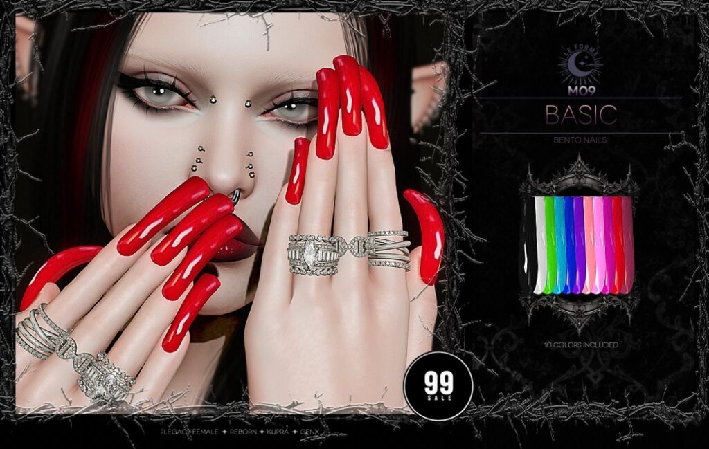 M09 Basic Nails - GenX/Inithium/Legacy/Reborn	<a href="http://maps.secondlife.com/secondlife/Flamingo%20District/208/76/2203" target="_blank">Teleport</a>