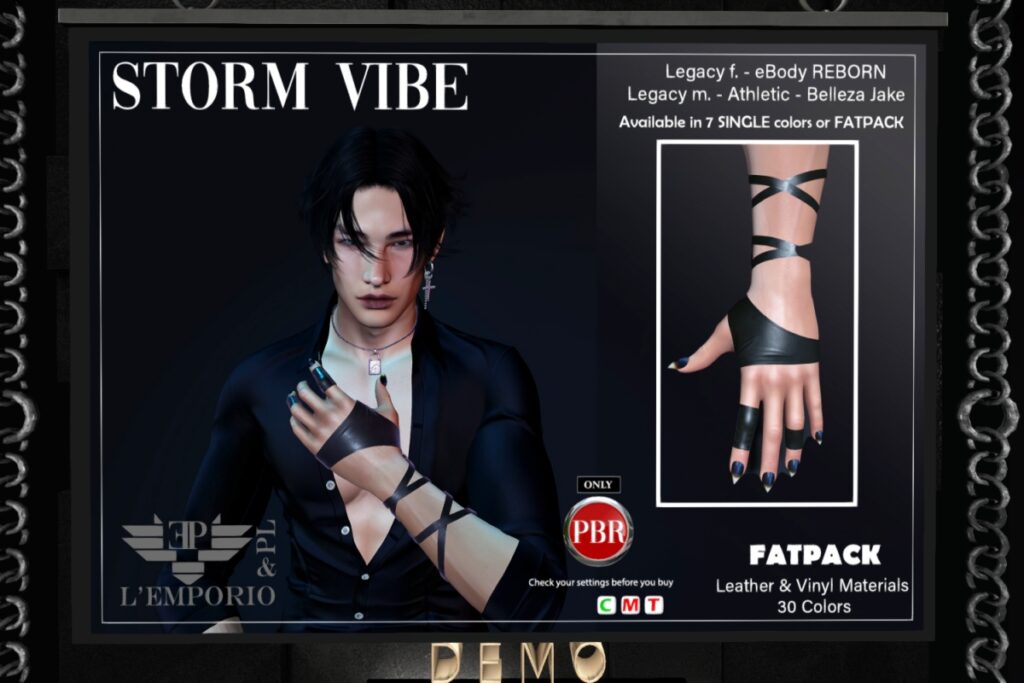 Storm Vibe - Jake/Legacy F+M/Reborn/+mods, L$300 each/L$1500 FP