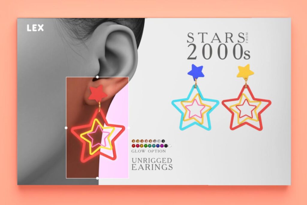 Stars from 2000s Earrings, L$249