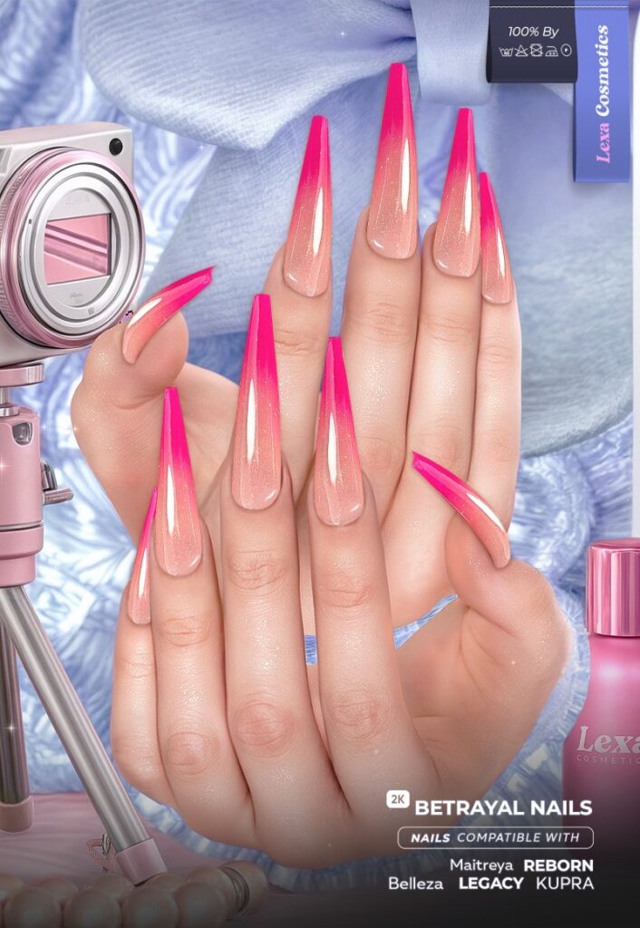 Betrayal Nails - Belleza/Inithium/Legacy/Maitreya/Reborn	<a href="http://maps.secondlife.com/secondlife/Lino/210/33/2837" target="_blank">Teleport</a>