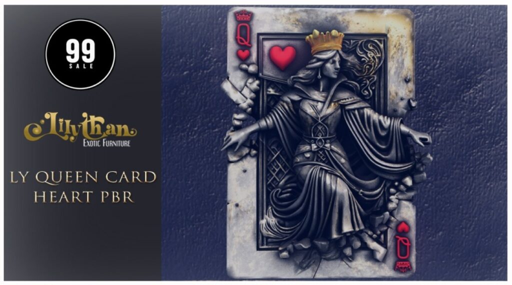 Queen Card Heart Decor	<a href="http://maps.secondlife.com/secondlife/Moonwall/22/203/32" target="_blank">Teleport</a>