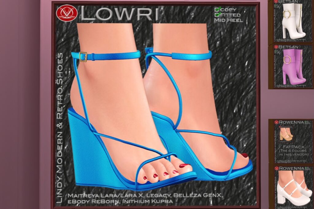Lowri Heels - GenX/Inithium/Legacy/Maitreya/Reborn/+mods, L$179 each/L$537 FP