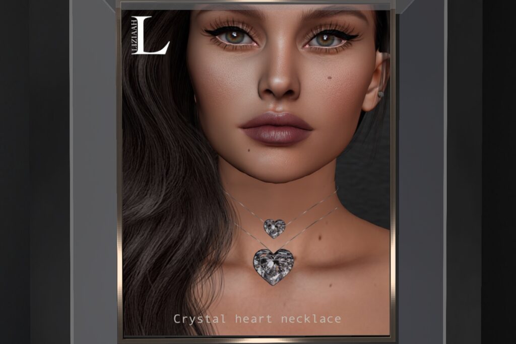 Crystal Heart Necklace, L$250 each/L$500 FP