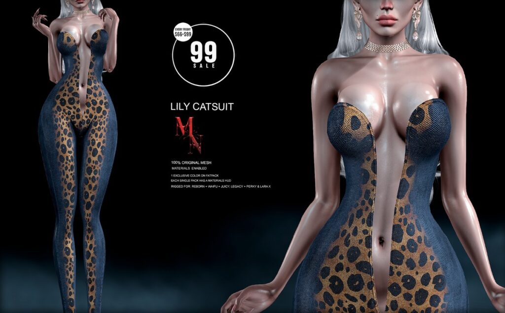 Lily Catsuit - Legacy/MaitreyaX/Reborn/+mods	<a href="http://maps.secondlife.com/secondlife/Madame%20Noir/69/142/31" target="_blank">Teleport</a>
