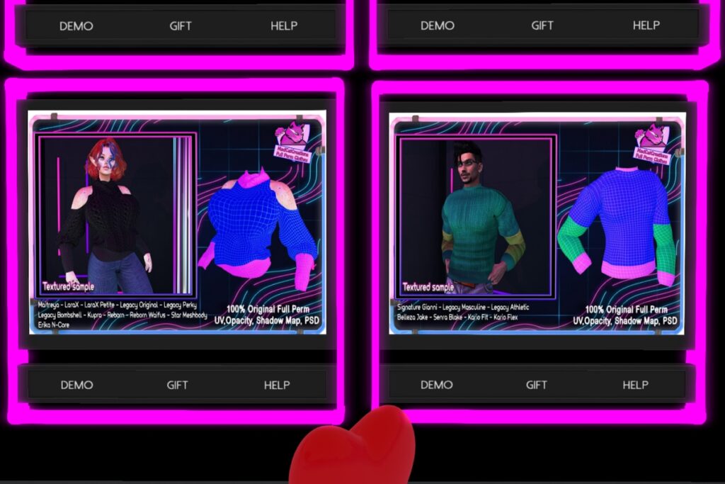 Cut Out Baggie Turtleneck Sweater Full Perm - See Ad For Fits, L$399 | Layered Shirt Full Perm - See Ad For Fits, L$399