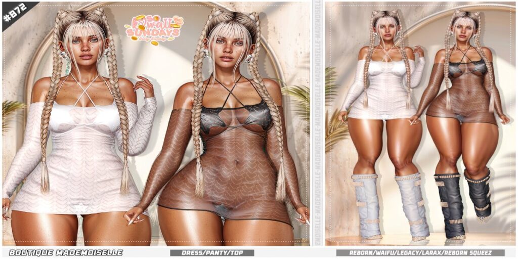 872 Outfit - Legacy/MaitreyaX/Reborn/+mods	<a href="http://maps.secondlife.com/secondlife/Woodland%20Realm/217/90/23" target="_blank">Teleport</a>