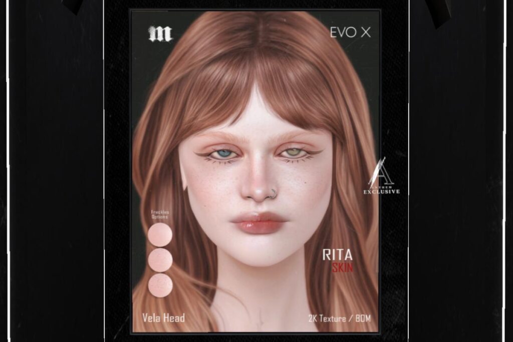 Rita Skin - EvoX/Boataom/Velour, L$900 each/L$5000 FP | Rita Shape - EvoX Vela/Reborn, L$350
