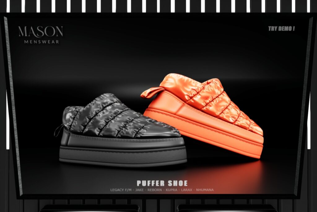 Puffer Shoe - Inithium/Jake/Legacy F+M/MaitreyaX/NHumana/Reborn, L$250 each/L$1250 FP