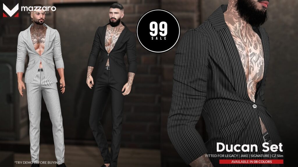 Ducan Set - CZ Slim/Jake/Legacy/Signature	<a href="http://maps.secondlife.com/secondlife/Heartbreak/131/129/166" target="_blank">Teleport</a>