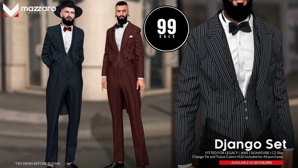 Django Set - CZ Slim/Jake/Legacy/Signature	<a href="http://maps.secondlife.com/secondlife/Heartbreak/131/129/166" target="_blank">Teleport</a>