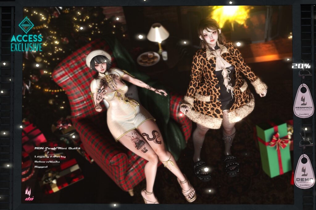 Peek Mini Outfit - Legacy/Reborn/+mods, L$258-L$268 each/L$588-L$1388 each FP/L$1697 MP