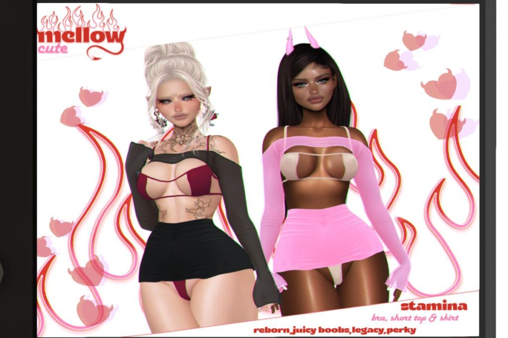 Stamina Top, Bra, &amp; Skirt - Legacy/Reborn/+mods, L$269 each/L$1199 each FP