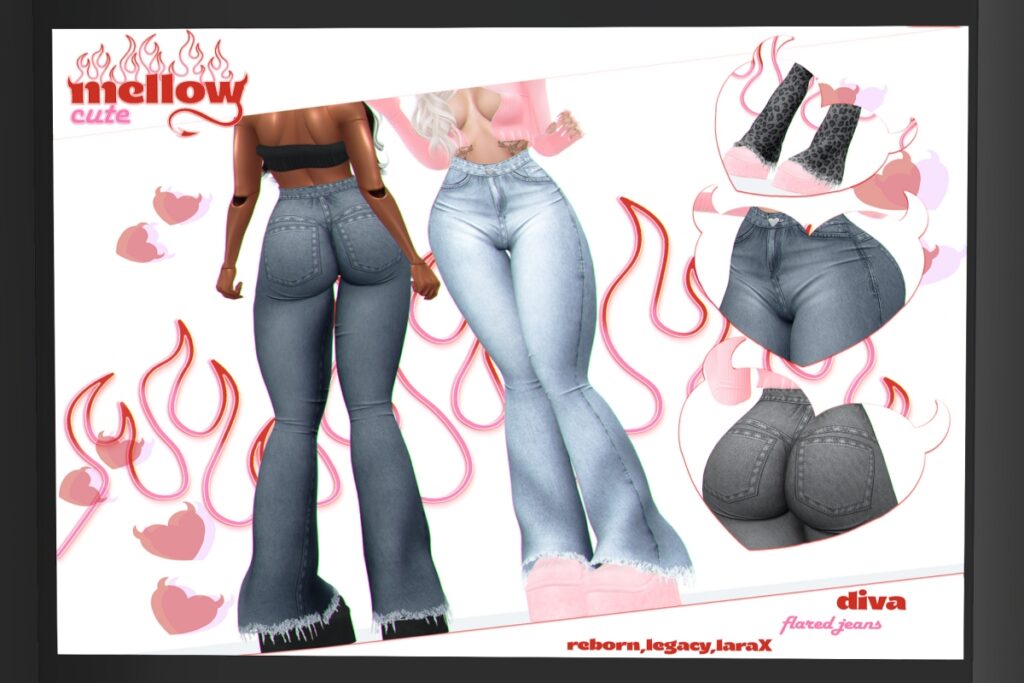 Diva Jeans - Legacy/MaitreyaX/Reborn, L$269 each/L$1199 FP