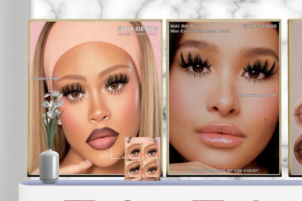 PaperDoll Eyelash Collection &amp; Mai Essential Lash - EvoX/Genus, L$488 each