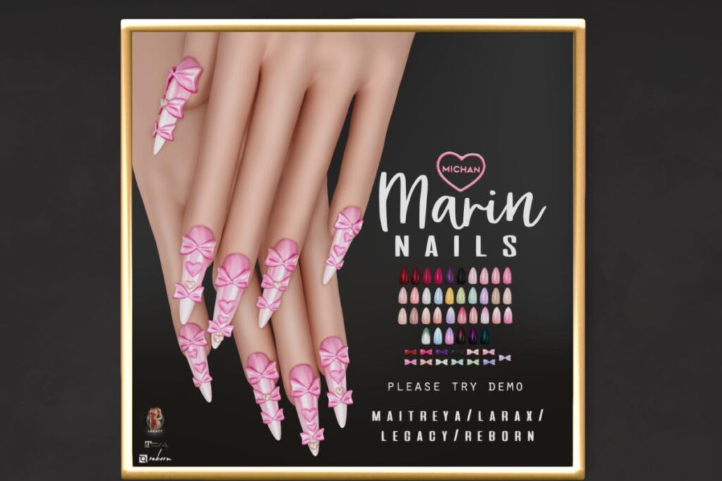 Marin Nails -  - Legacy/Maitreya/Reborn/+mods, L$315 each/L$550 FP