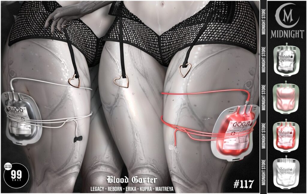 Blood Garter - Erika/Inithium/Legacy/Maitreya/Reborn	<a href="http://maps.secondlife.com/secondlife/Helgrind/39/84/3603" target="_blank">Teleport</a>