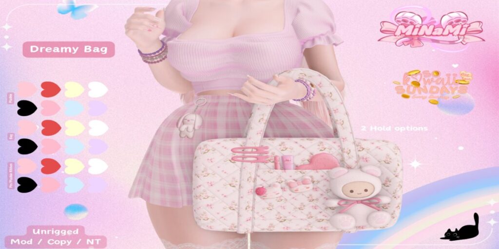 Dreamy Bag	<a href="http://maps.secondlife.com/secondlife/Notteterna/160/78/1121" target="_blank">Teleport</a>