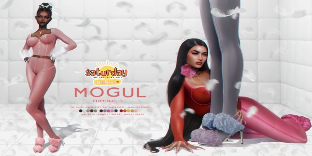 Emi Sheer Longsleeve, Pants &amp; Nadia Fur Pumps - Inithium/Legacy/Maitreya/Peach/Reborn	<a href="http://maps.secondlife.com/secondlife/Future/200/13/47" target="_blank">Teleport</a>