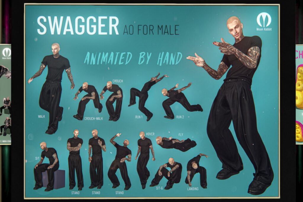 Mr Swagger Male AO, L$250 each/L$1250 FP