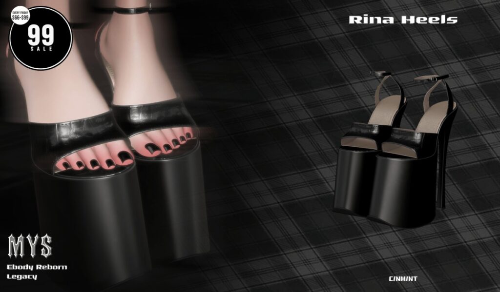 Rina Heels - Legacy/Reborn	<a href="http://maps.secondlife.com/secondlife/Phoenix%20Paradise/67/84/1581" target="_blank">Teleport</a>