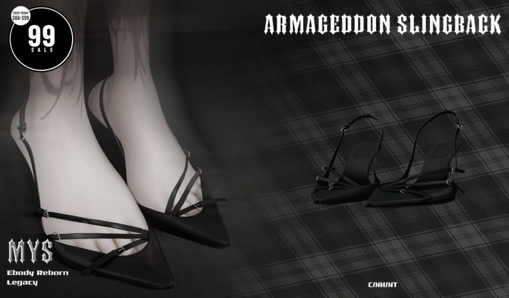 Armageddon Slingback - Legacy/Reborn	<a href="http://maps.secondlife.com/secondlife/Phoenix%20Paradise/67/84/1581" target="_blank">Teleport</a>