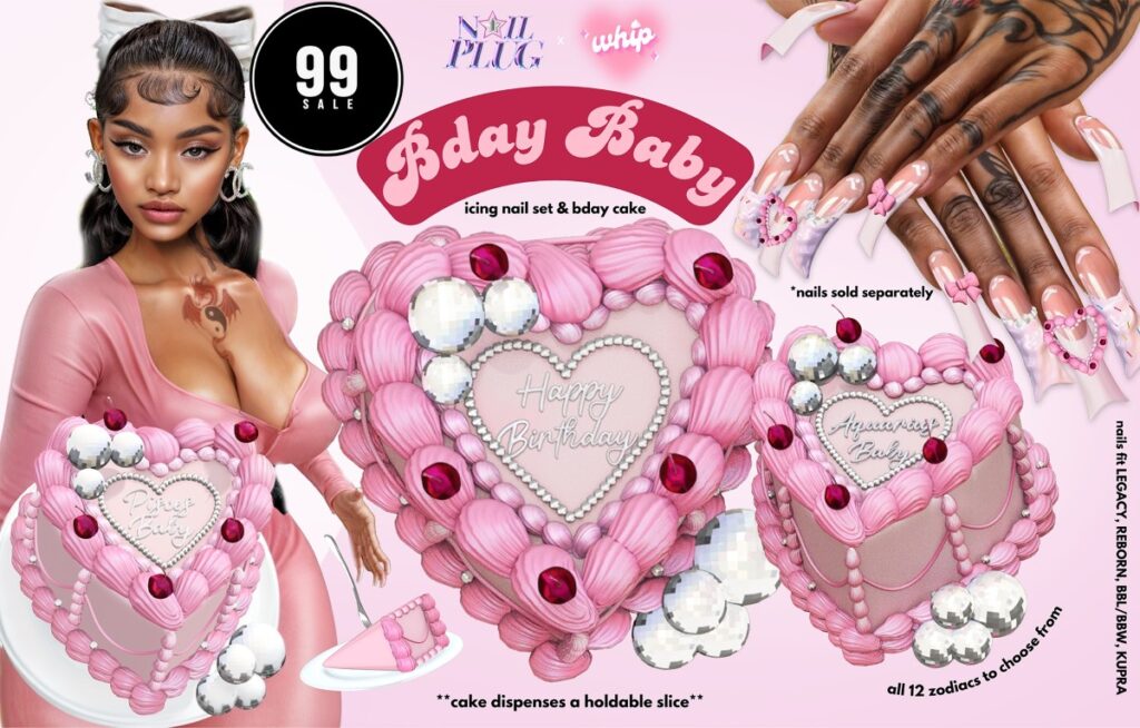 Bday Baby Birthday Cake | Icing Nail Set - Inithium/Legacy/Reborn/Yentements	<a href="http://maps.secondlife.com/secondlife/The%20Only%20One/29/220/3520" target="_blank">Teleport</a>