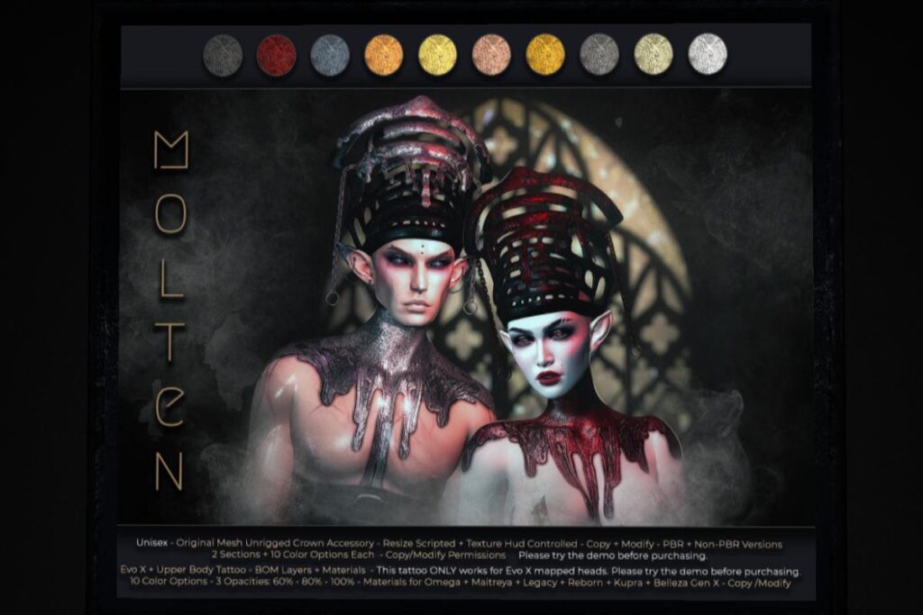 Molten Tattoo - EvoX, L$249