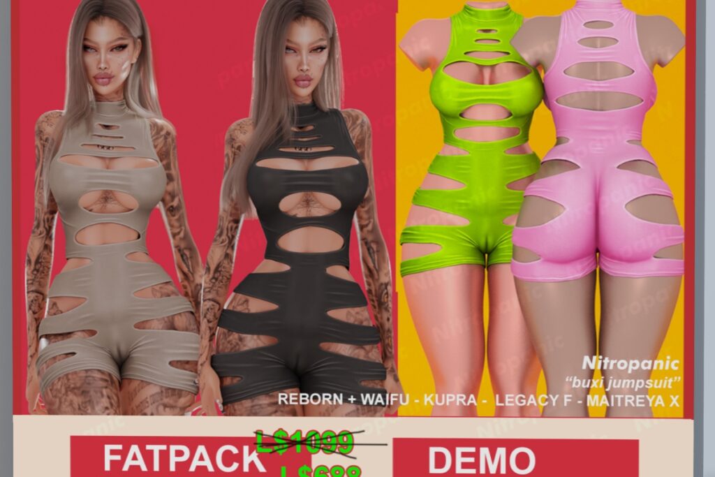 Buxi Jumpsuit - Inithium/Legacy/MaitreyaX/Reborn/+mods, L$222 each/L$688 FP