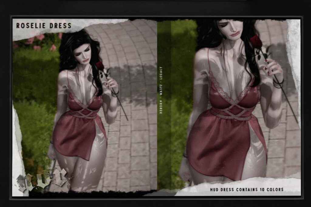 Roselie Dress - Legacy/Reborn/+mods, L$250 each/L$1200 FP
