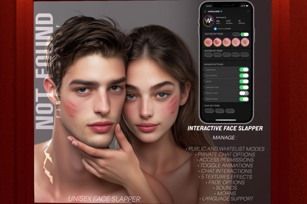 Interactive Face Slapper, L$199 each