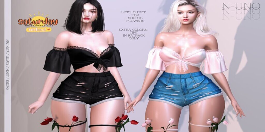 Lessi Outfit - Legacy/maitreya/Reborn/+mods	<a href="http://maps.secondlife.com/secondlife/Serena%20Almeria/37/152/2000" target="_blank">Teleport</a>