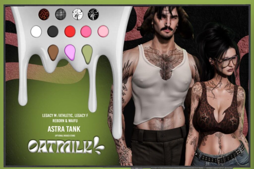 Astra Tank - Legacy F+M/Reborn/+mods, L$209 each/L$999 FP