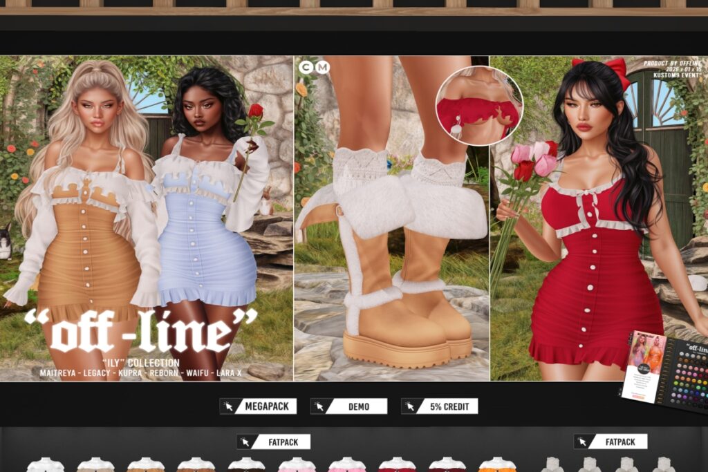 ILY Collection Outfit - Inithium/Legacy/Maitreya/Reborn/+mods, L$199-L$299 each/L$1299 each FP/L$2499 MP