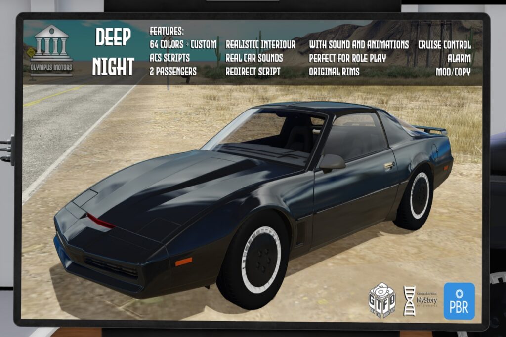 Deep Night Driveable Car, L$999