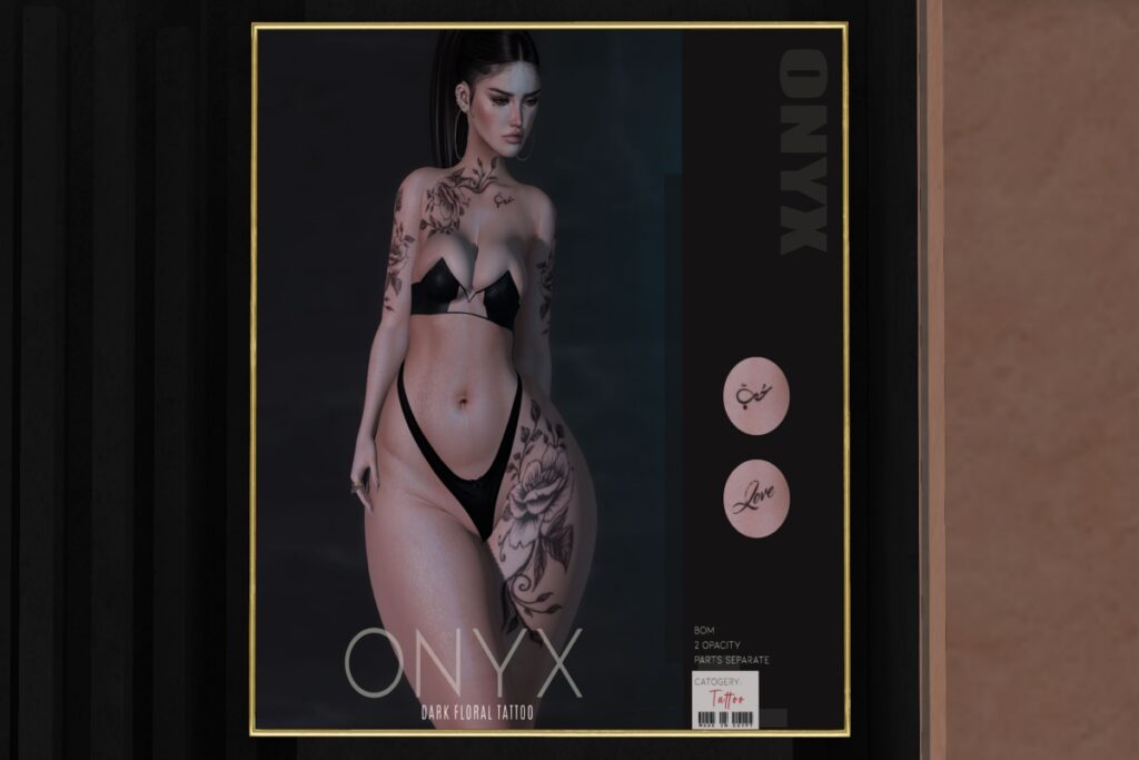 Dark Floral Tattoo - BOM, L$299