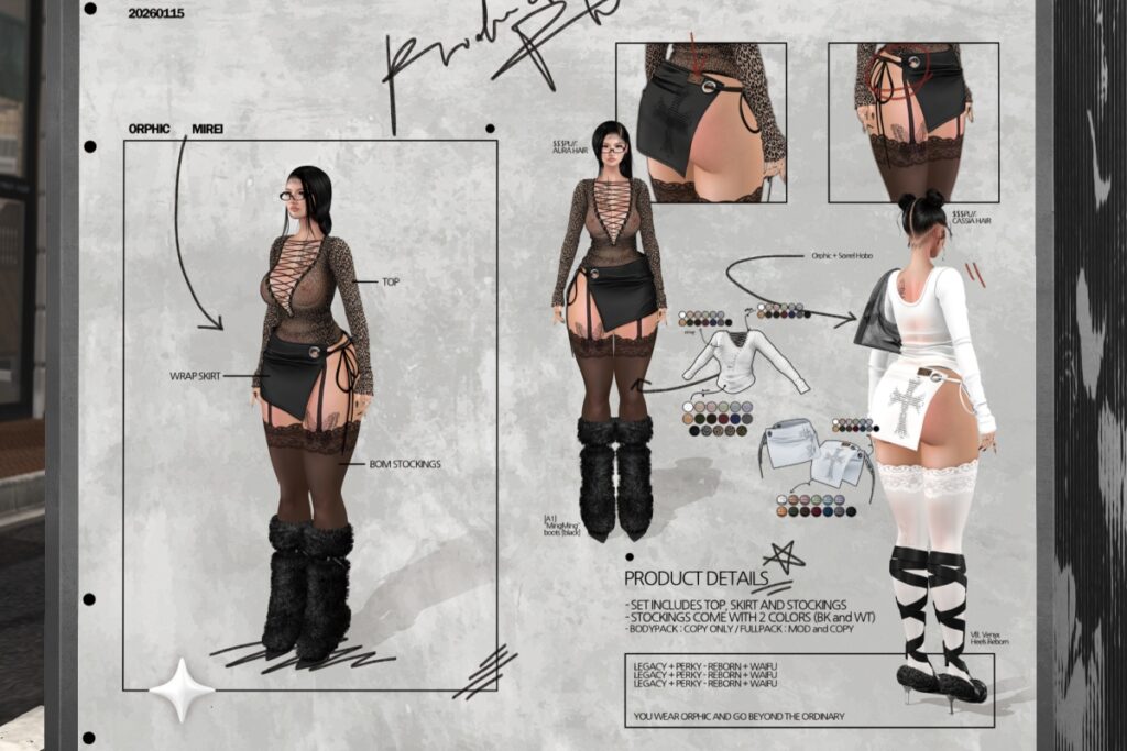 Mirei Outfit - Legacy/Reborn/+mods, L$799 each Body Pack/L$1699 MP