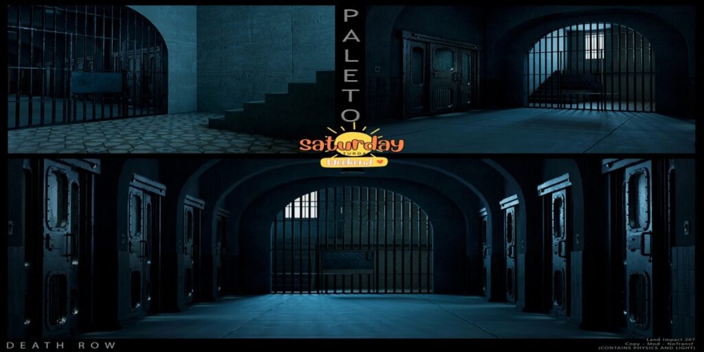 Death Row Backdrop	<a href="http://maps.secondlife.com/secondlife/GABRIEL2/87/149/500" target="_blank">Teleport</a>