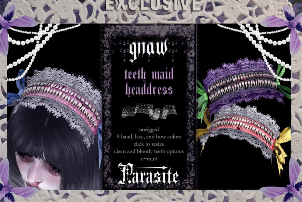 Gnaw Teeth Maid Headdress, L$275