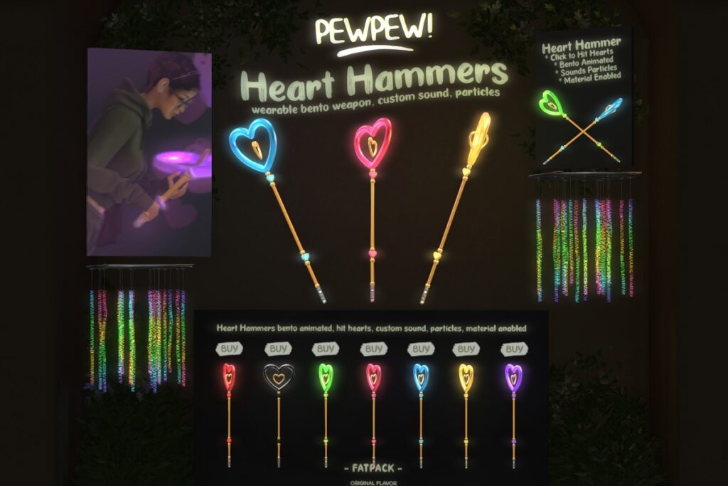 Heart Hammers Interactive Holdable, L$245 each/L$845 FP