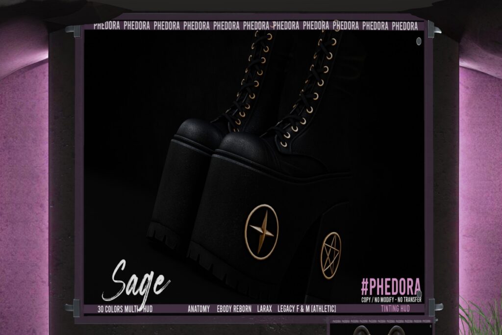 Sage Boots - Anatomy/Legacy M+F/MaitreyaX/Reborn/+mods, L$499 FP