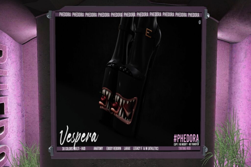 Vespera Heels - Anatomy/Legacy F+M/MaitreyaX/Reborn, L$499