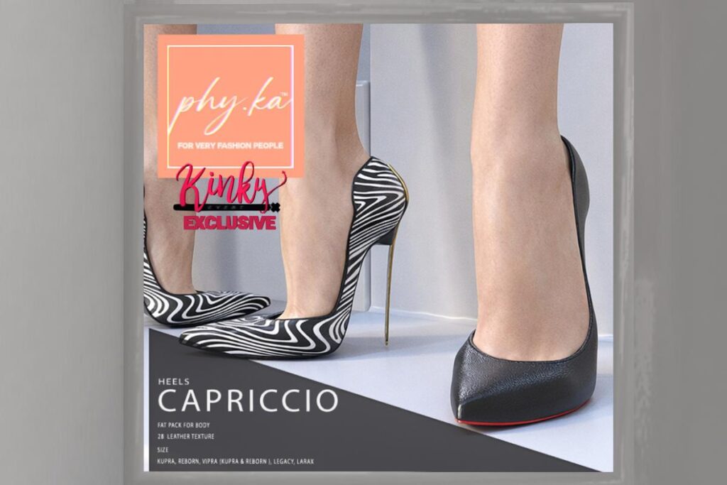 Capriccio Heels - Inithium/Legacy/MaitreyaX/Reborn/+mods, L$499 each/L$1699-L$1999 each FP